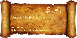 Seidl Adrián névjegykártya